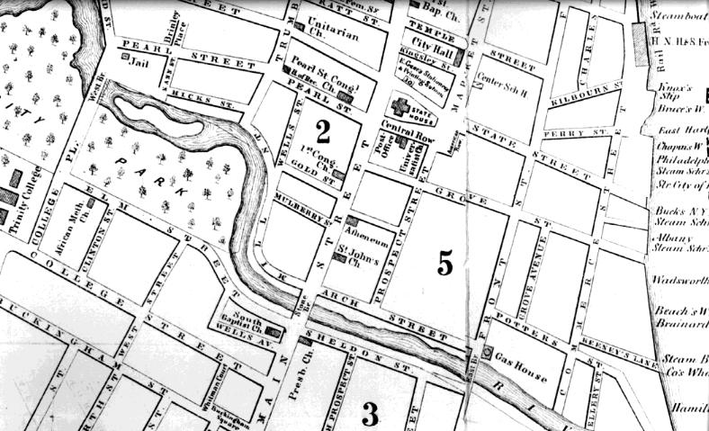 [Map of area of original Black community in Harford]