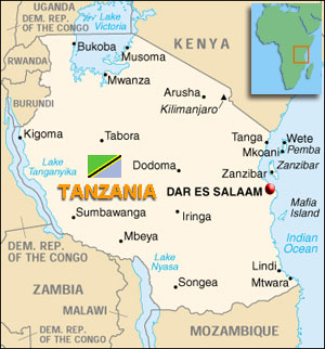 [map of Tanzania]