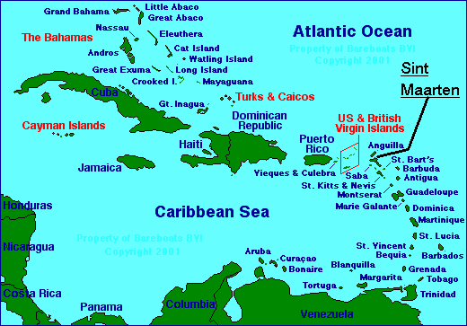 [map of the Caribbean]