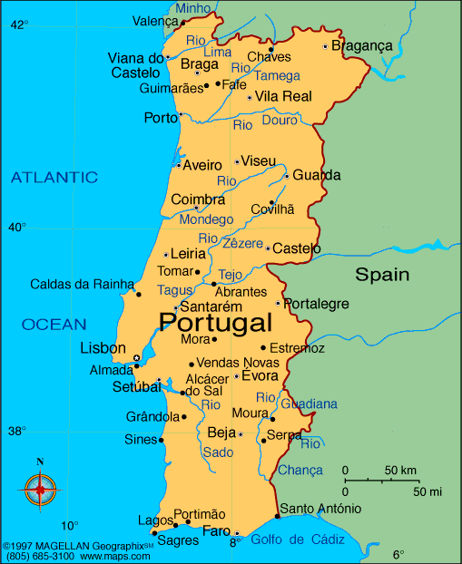 [ map of Portugal ]