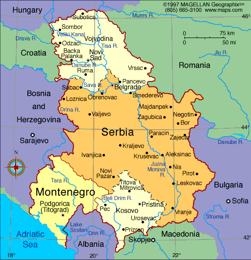 [ map of Serbia-Montenegro ]